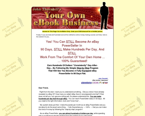 Your Own eBook Business By John Thornhill